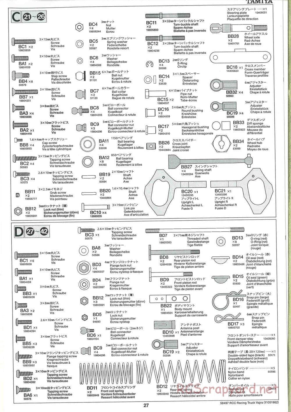 Tamiya - Vajra - AV Chassis - Manual - Page 27