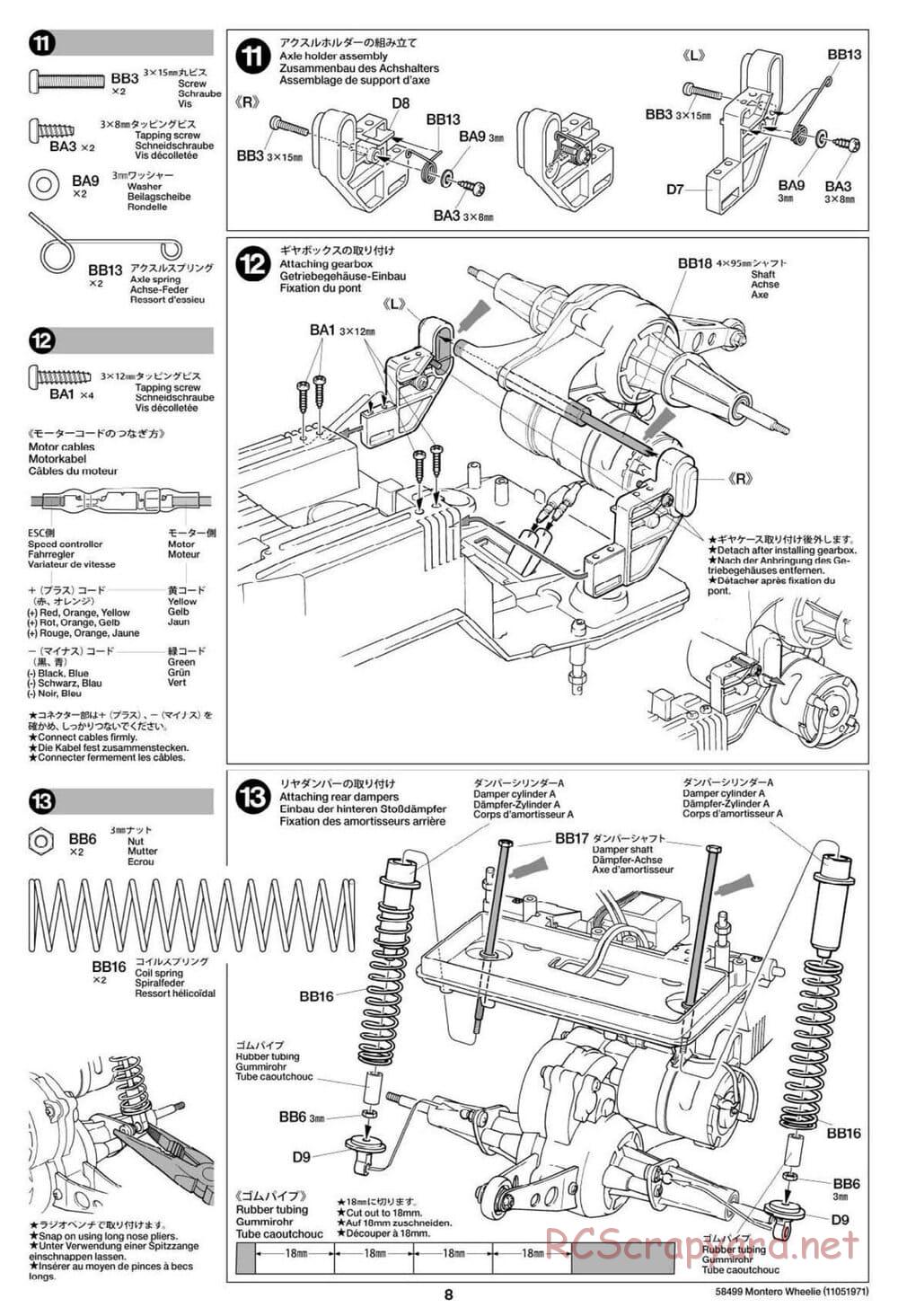 Tamiya - Mitsubishi Montero Wheelie - CW-01 Chassis - Manual - Page 8