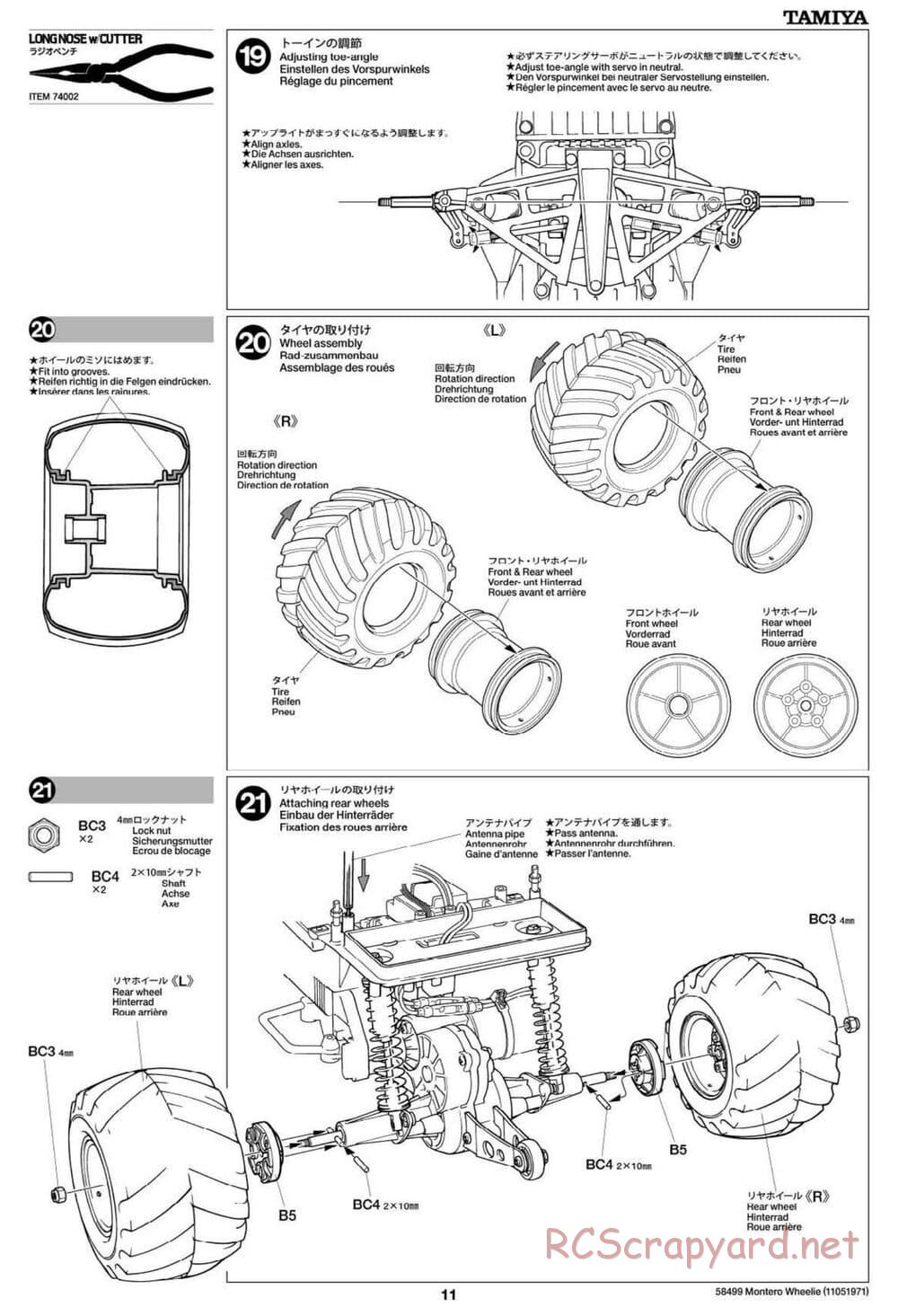 Tamiya - Mitsubishi Montero Wheelie - CW-01 Chassis - Manual - Page 11