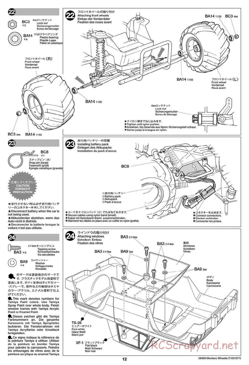 Tamiya - Mitsubishi Montero Wheelie - CW-01 Chassis - Manual - Page 12