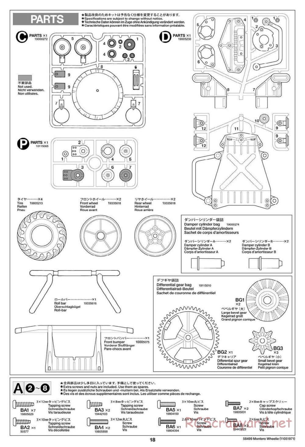 Tamiya - Mitsubishi Montero Wheelie - CW-01 Chassis - Manual - Page 18