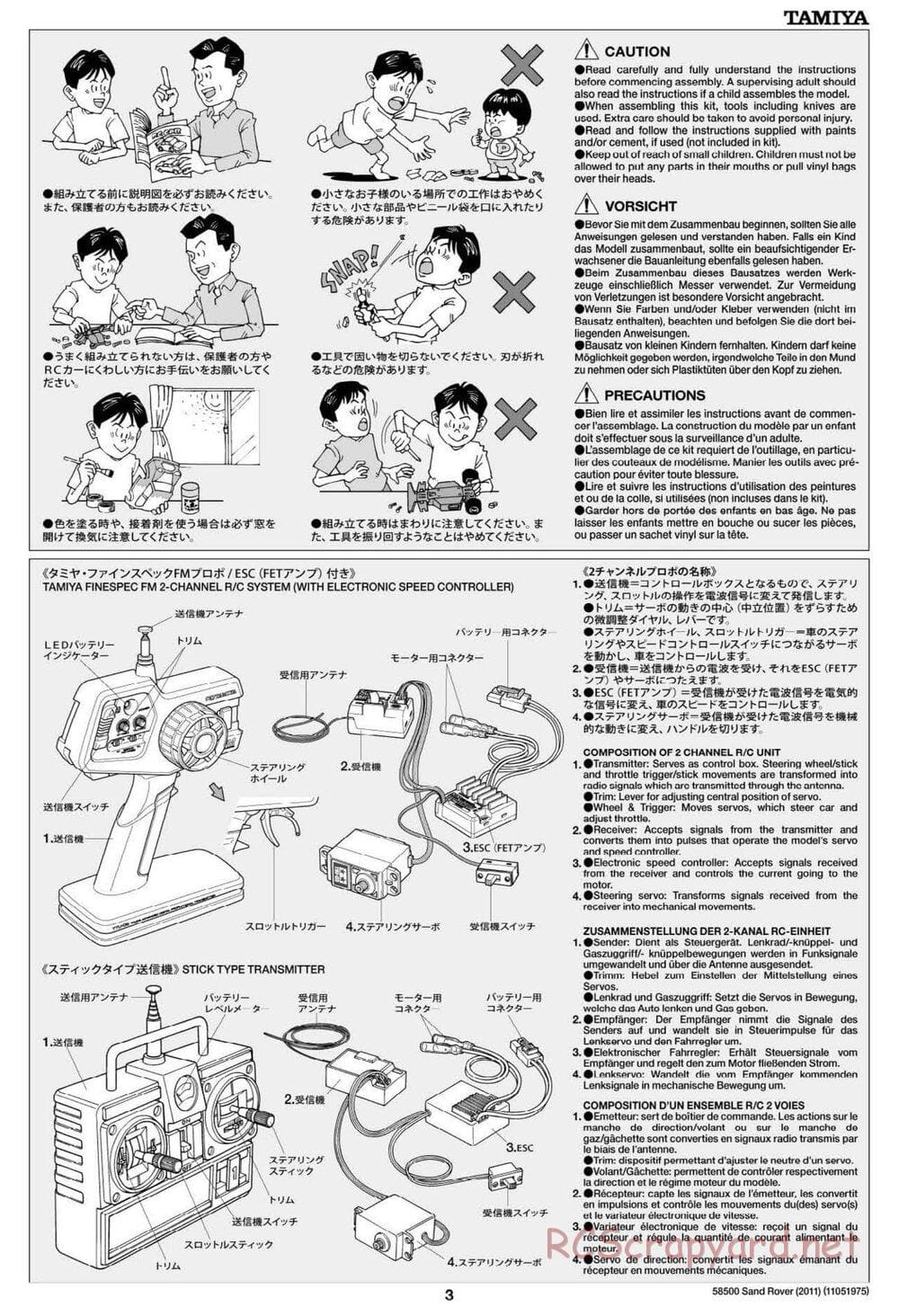 Tamiya - Sand Rover 2011 Chassis - Manual - Page 3