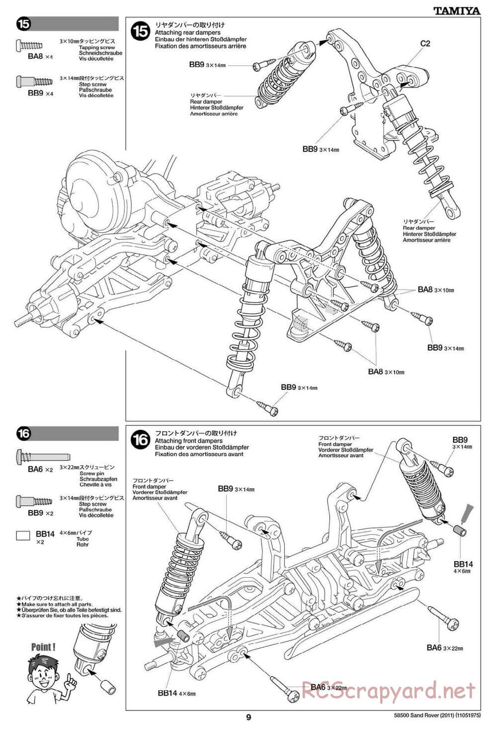 Tamiya - Sand Rover 2011 Chassis - Manual - Page 9