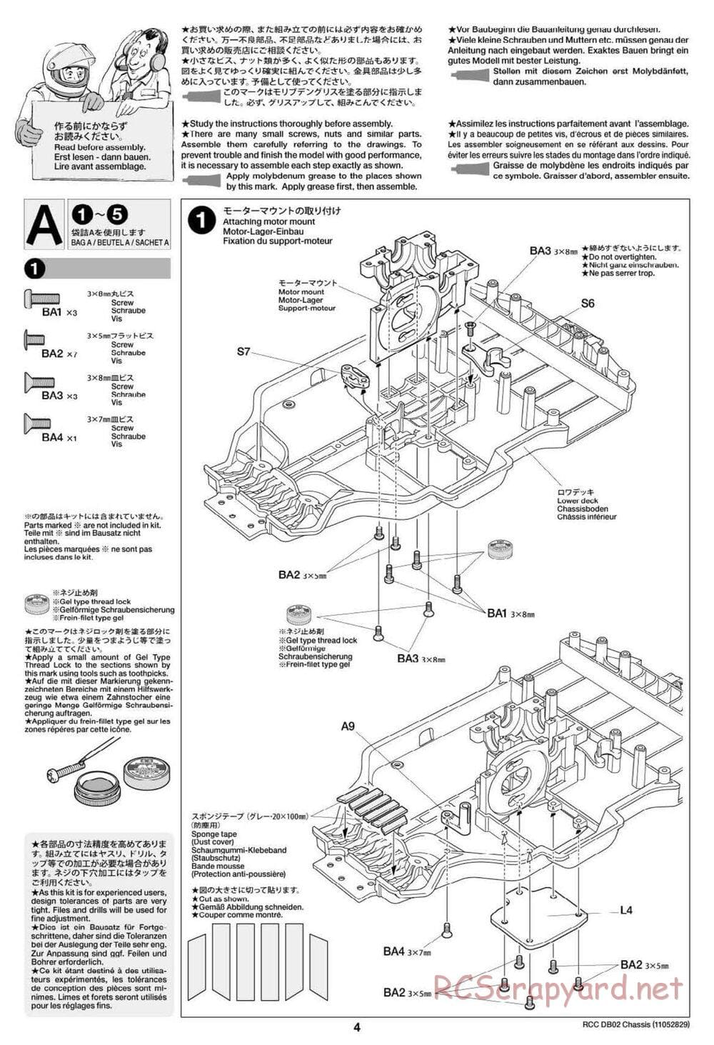 Tamiya - Leonis - DB-02 Chassis - Manual - Page 4