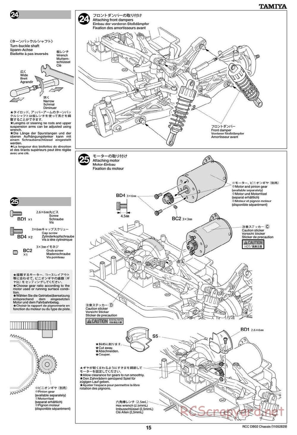 Tamiya - Leonis - DB-02 Chassis - Manual - Page 15