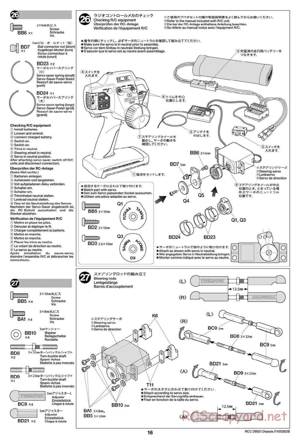 Tamiya - Leonis - DB-02 Chassis - Manual - Page 16
