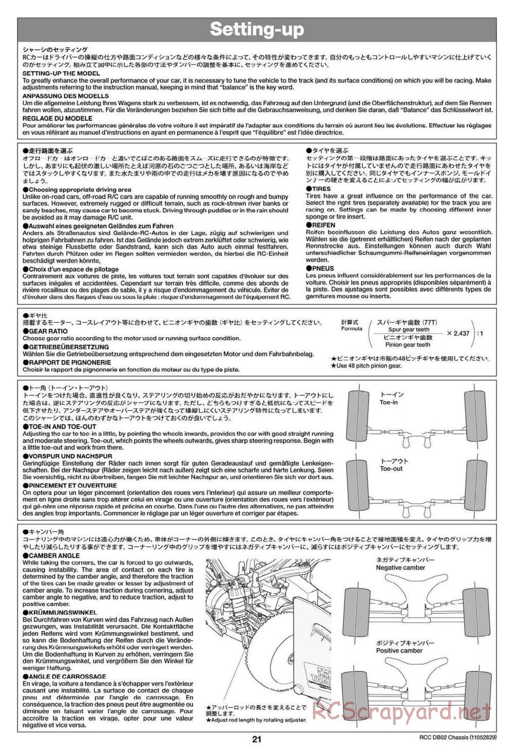 Tamiya - Leonis - DB-02 Chassis - Manual - Page 21