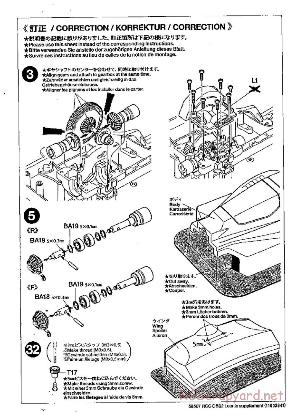 Tamiya - Leonis - DB-02 Chassis - Manual - Page 31