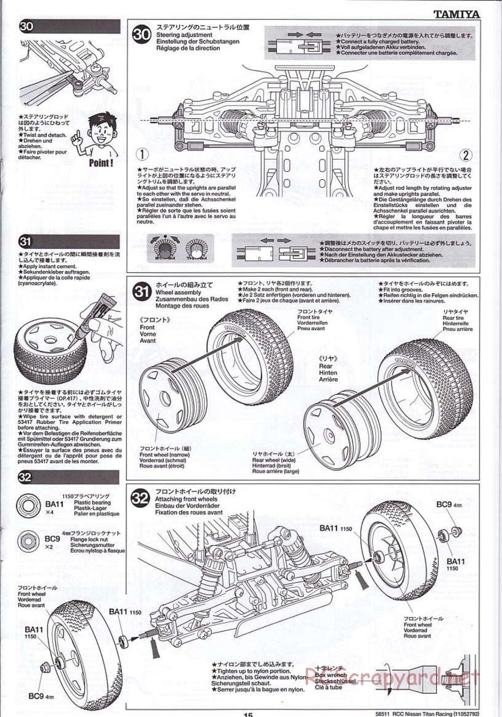Tamiya - Nissan Titan Chassis - Manual - Page 15