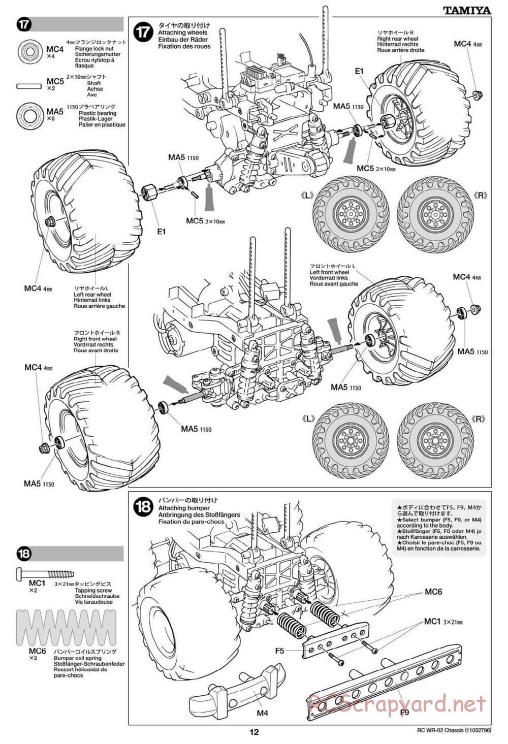 Tamiya - Suzuki Jimny (SJ30) Wheelie - WR-02 Chassis - Manual - Page 12