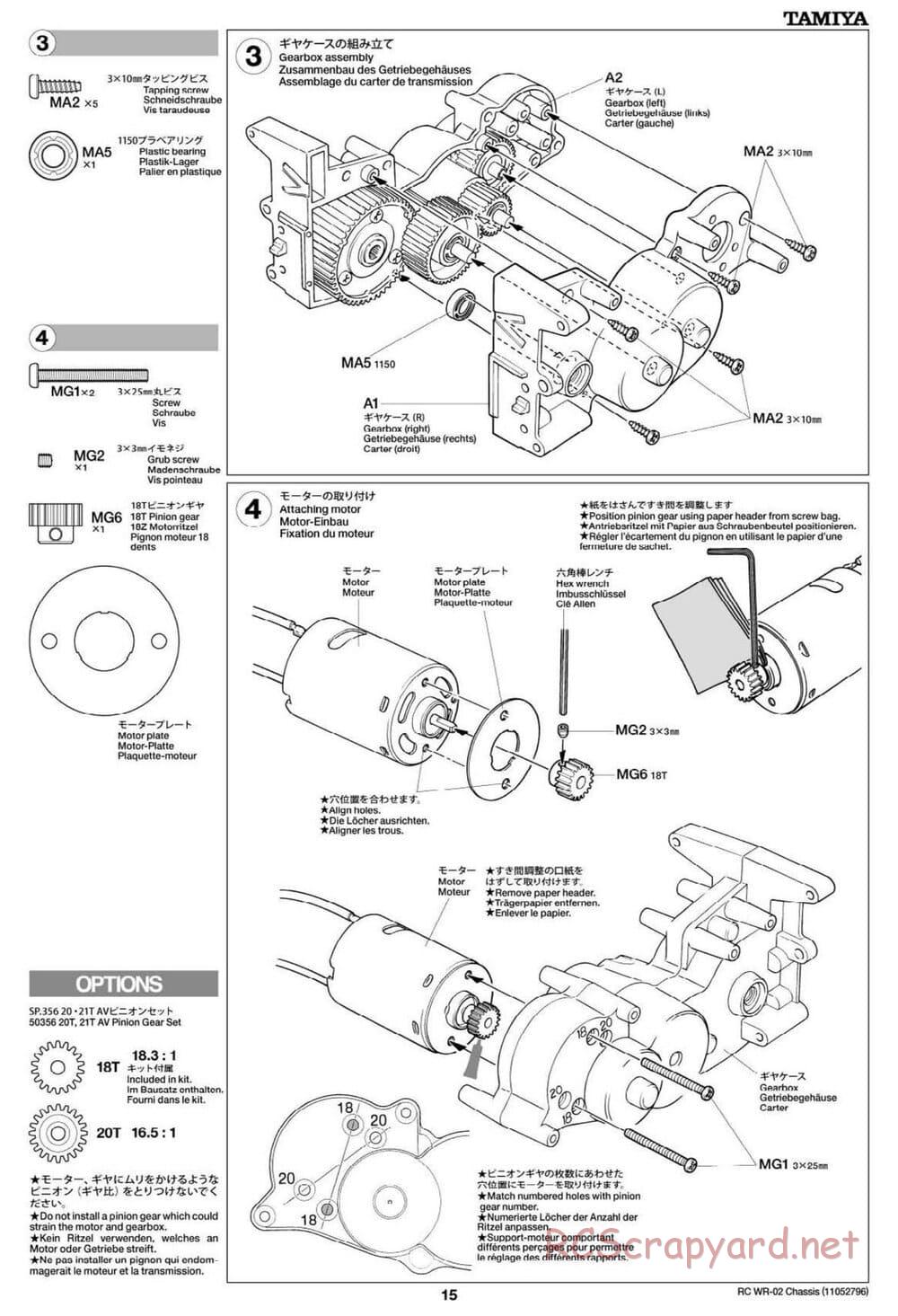 Tamiya - VW Type 2 Wheelie (T1) - WR-02 Chassis - Manual - Page 15