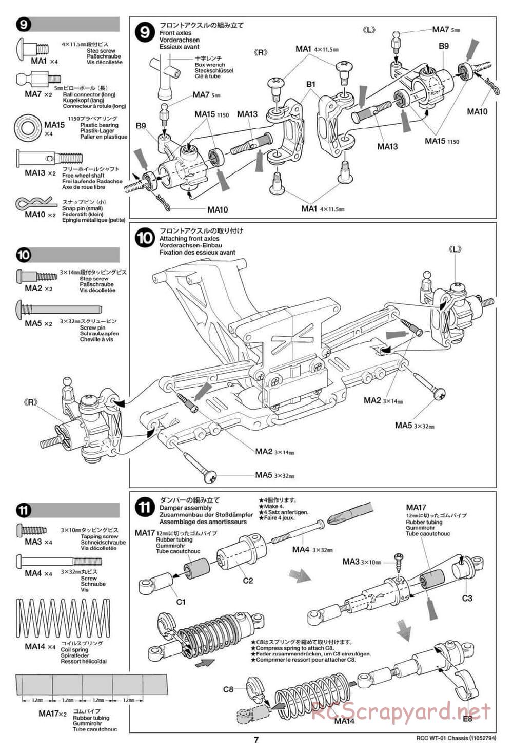Tamiya - Mud Blaster II - WT-01 Chassis - Manual - Page 7