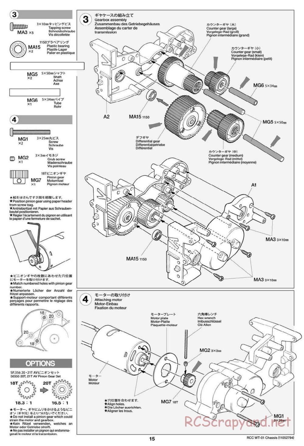 Tamiya - Mud Blaster II - WT-01 Chassis - Manual - Page 15