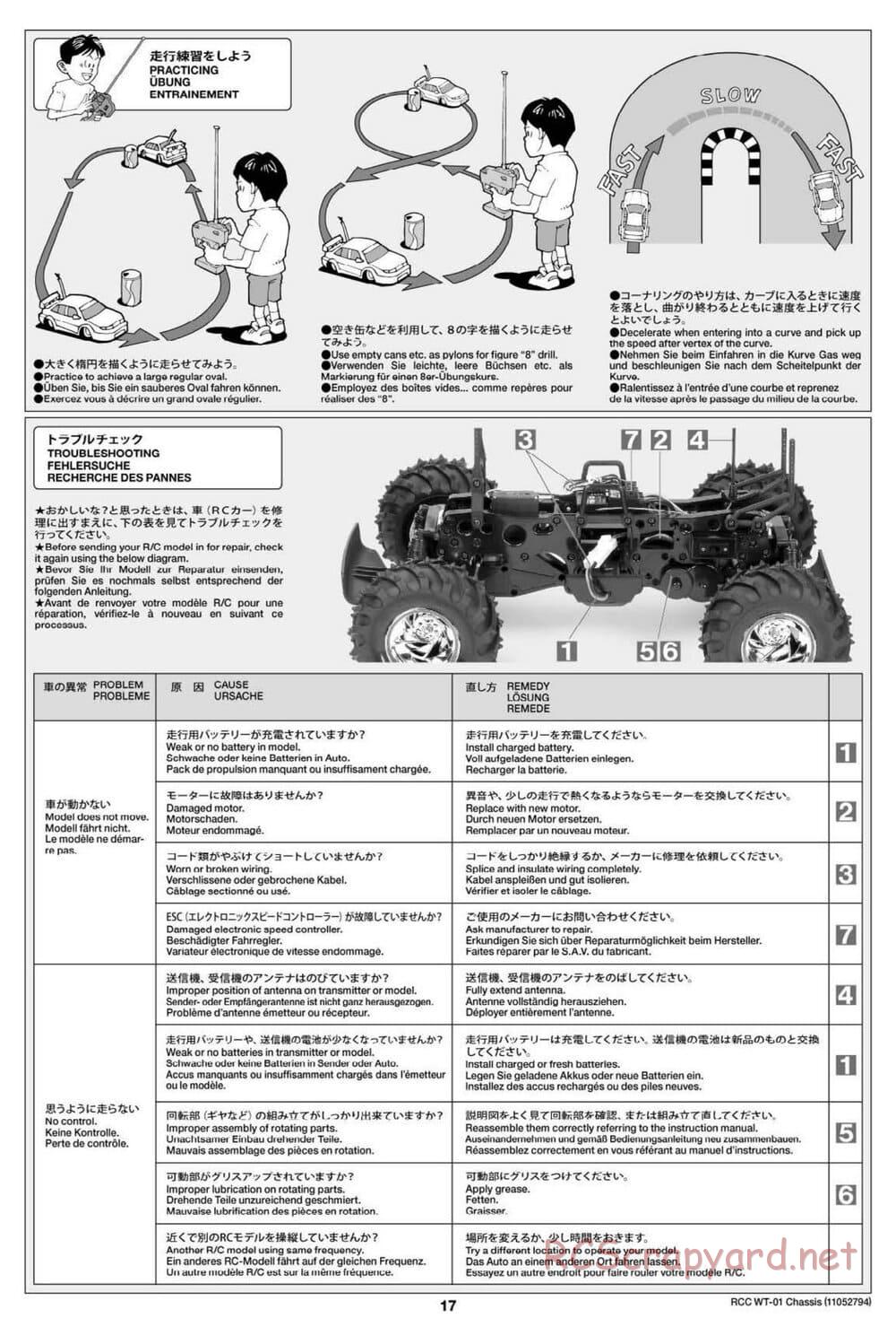 Tamiya - Mud Blaster II - WT-01 Chassis - Manual - Page 17