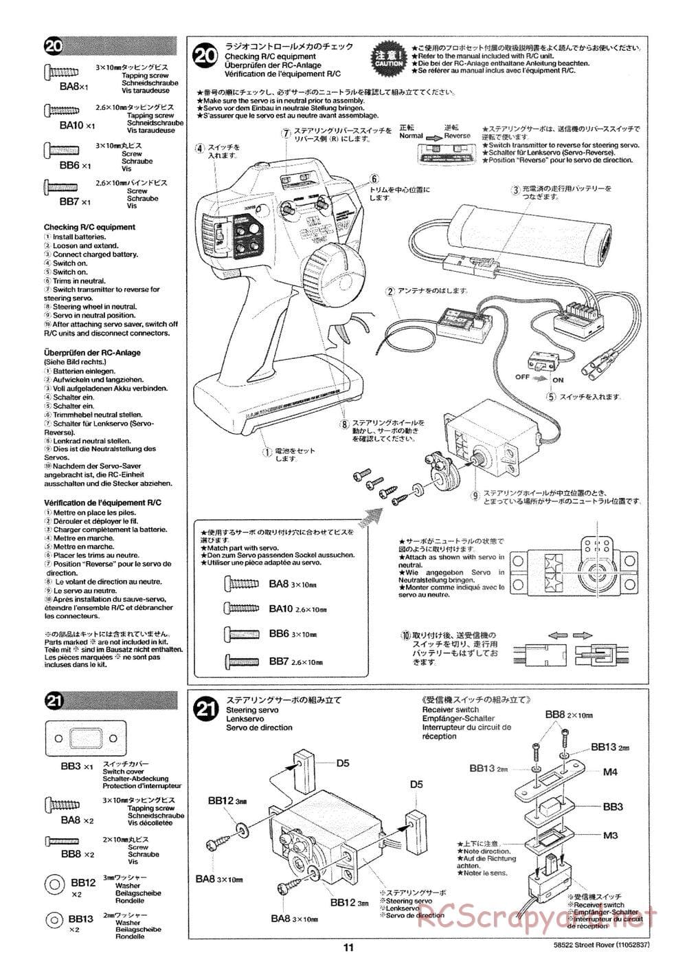 Tamiya - Street Rover Chassis - Manual - Page 12