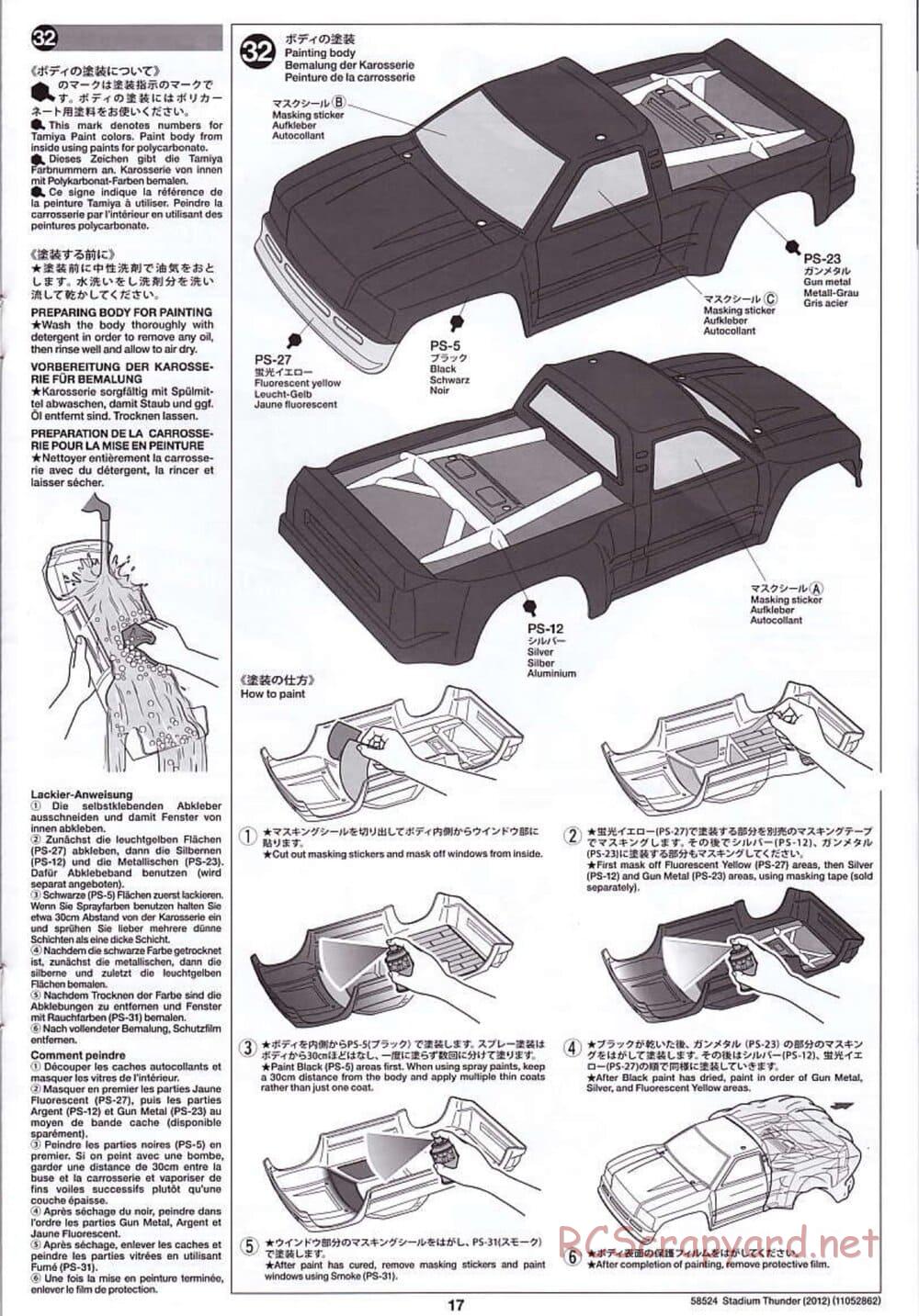 Tamiya - Stadium Thunder 2012 - FAL Chassis - Manual - Page 17