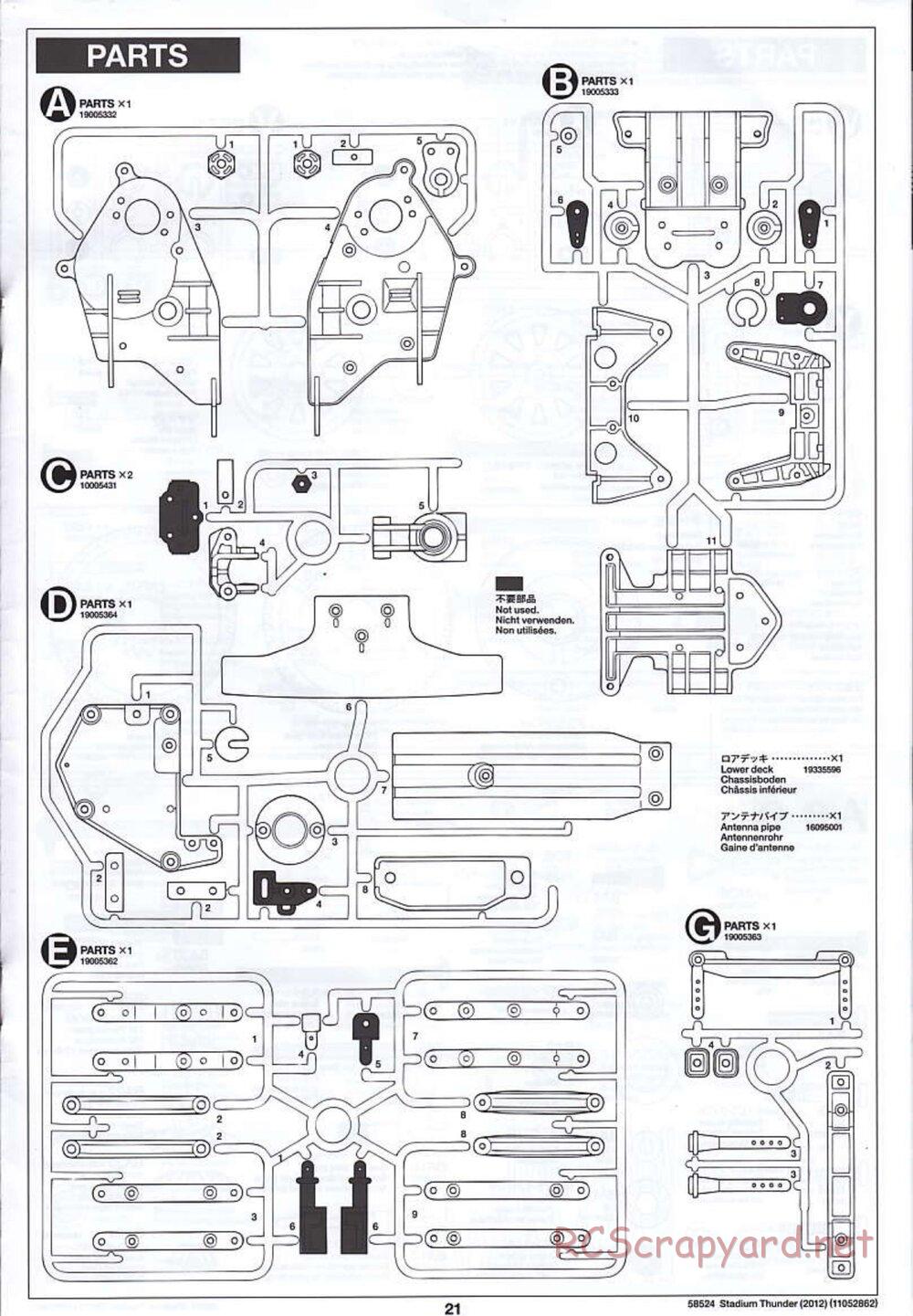 Tamiya - Stadium Thunder 2012 - FAL Chassis - Manual - Page 21