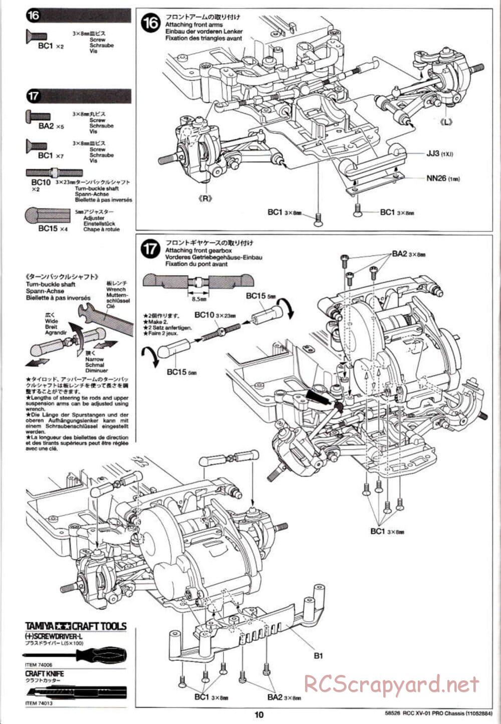 Tamiya - XV-01 PRO Chassis - Manual - Page 10