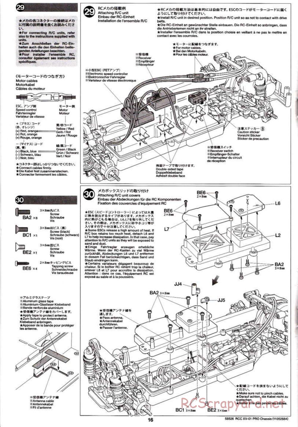 Tamiya - XV-01 PRO Chassis - Manual - Page 16