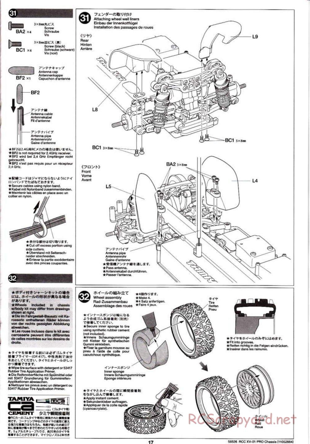 Tamiya - XV-01 PRO Chassis - Manual - Page 17