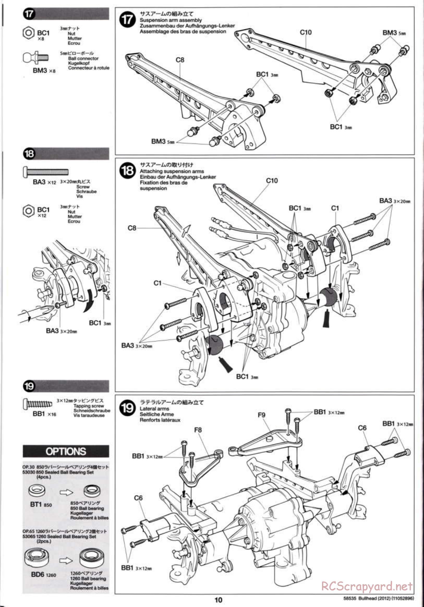 Tamiya - Bullhead 2012 - CB Chassis - Manual - Page 10