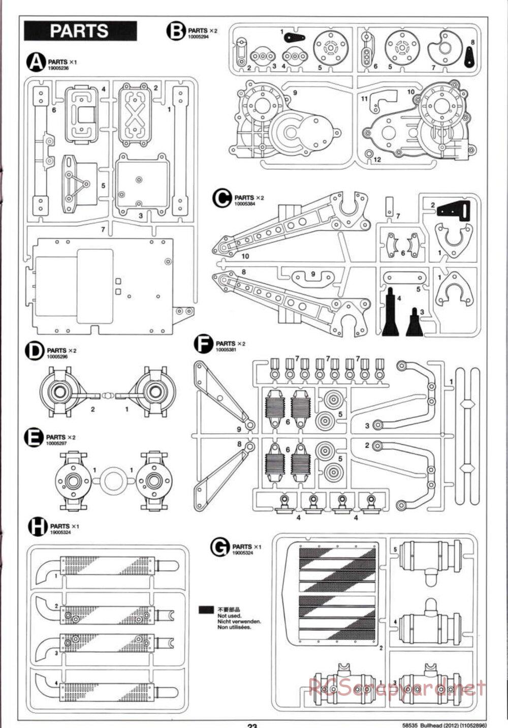 Tamiya - Bullhead 2012 - CB Chassis - Manual - Page 23