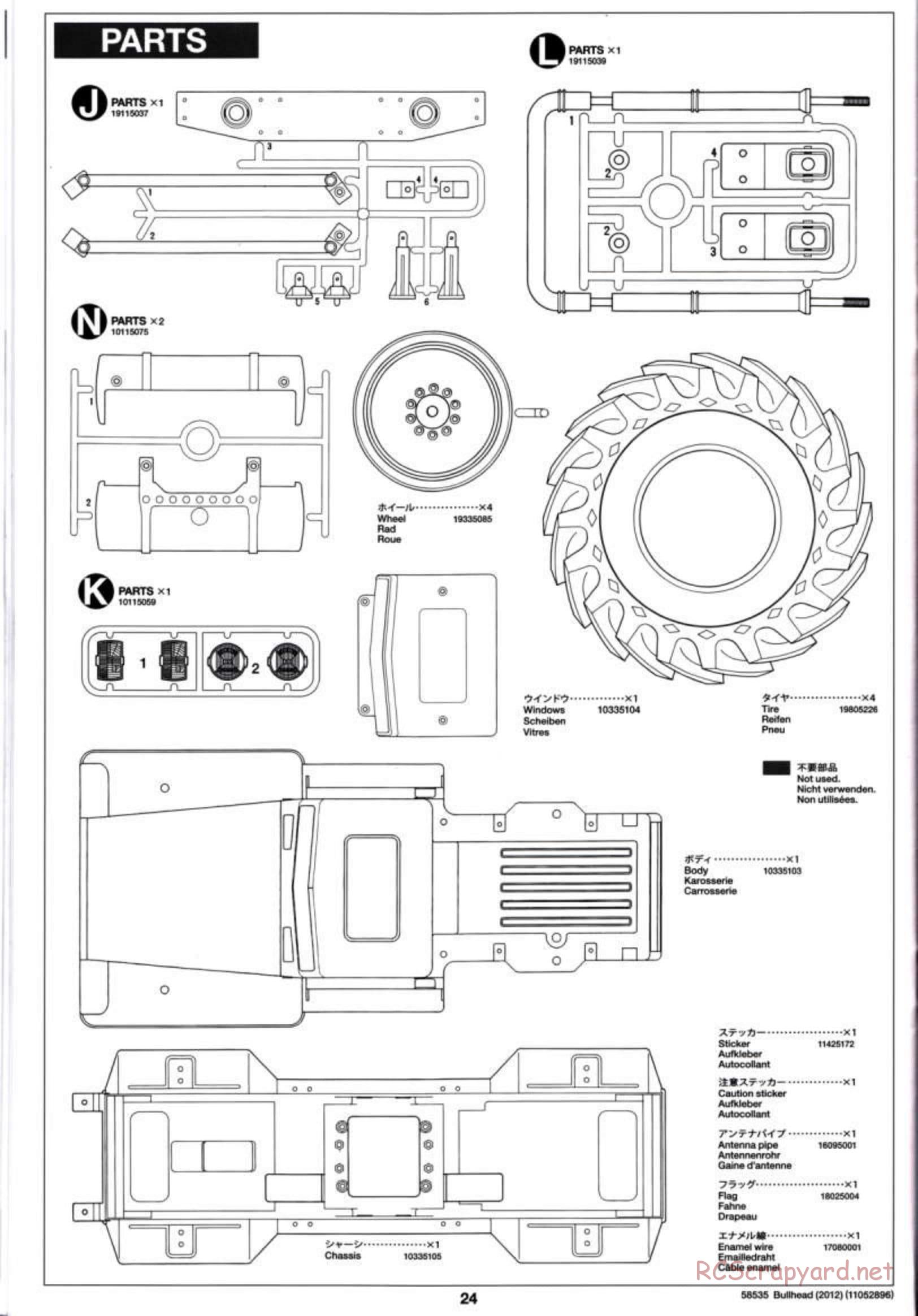 Tamiya - Bullhead 2012 - CB Chassis - Manual - Page 24