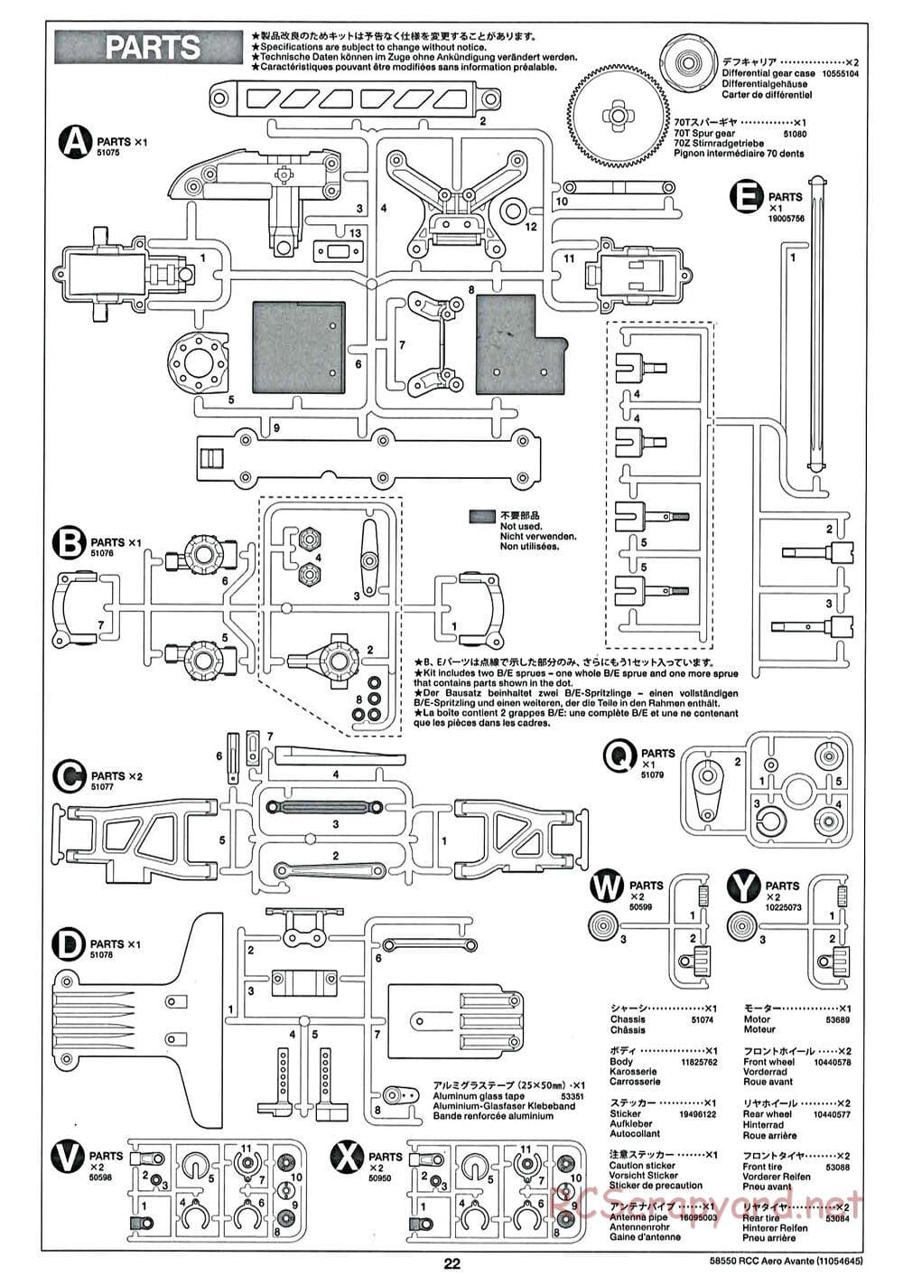 Tamiya - Aero Avante Chassis - Manual - Page 22