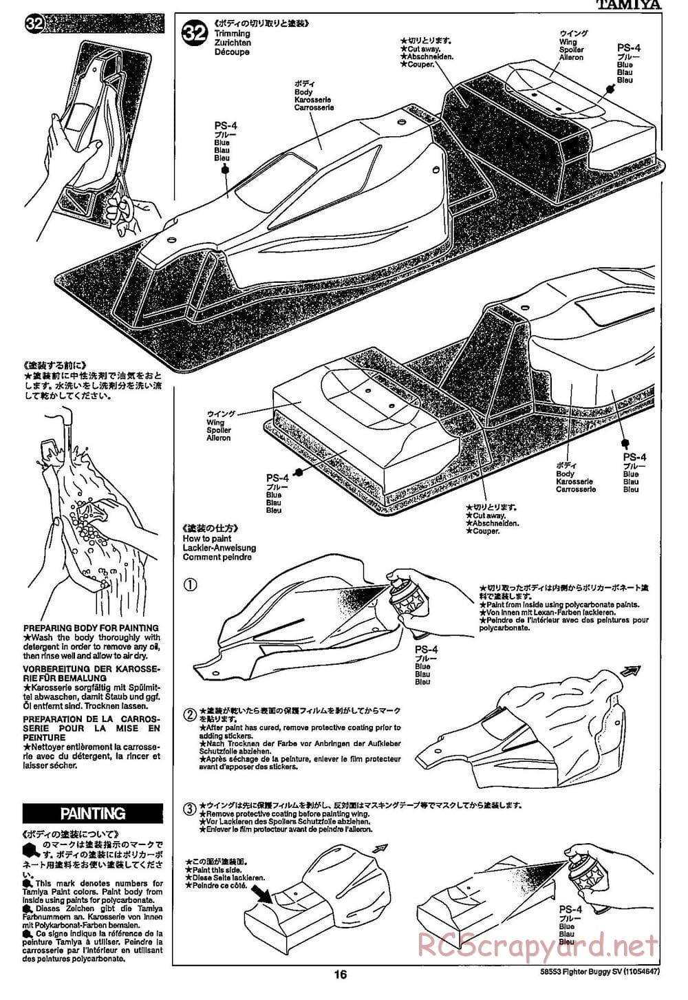Tamiya - Fighter Buggy SV Chassis - Manual - Page 16