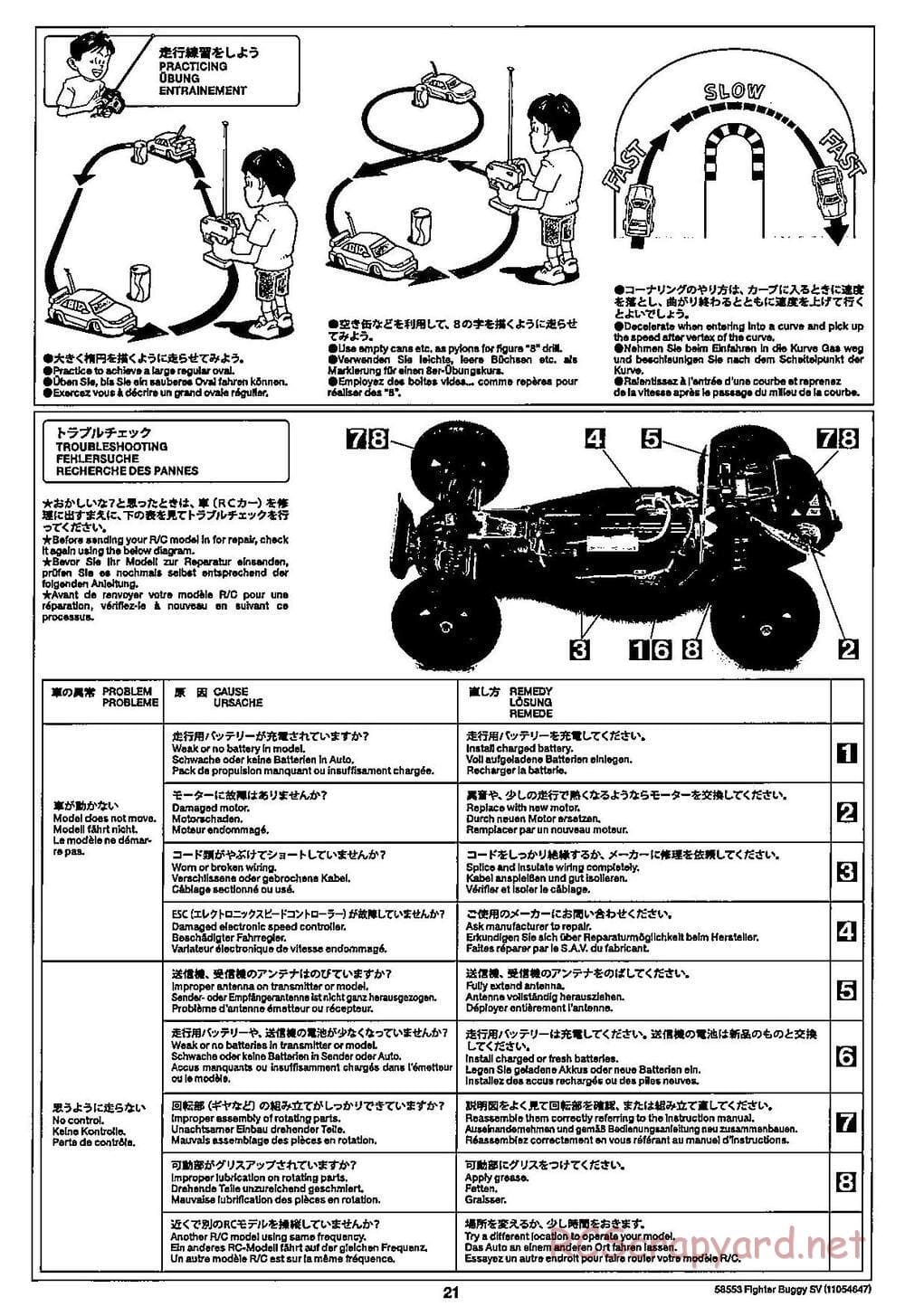 Tamiya - Fighter Buggy SV Chassis - Manual - Page 21