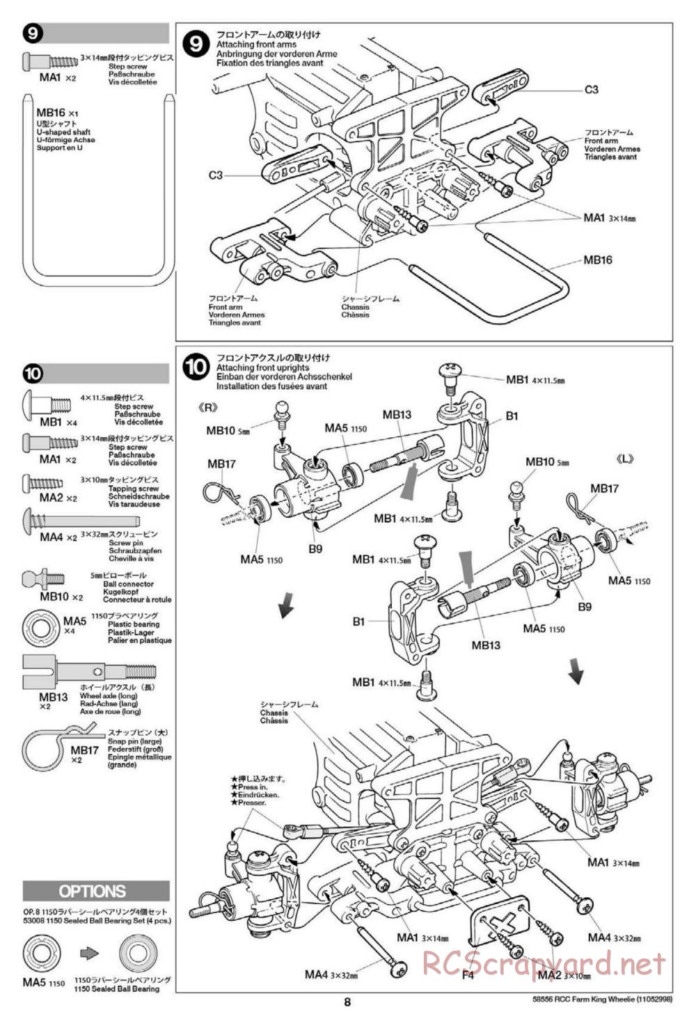 Tamiya - Farm King Wheelie Chassis - Manual - Page 8