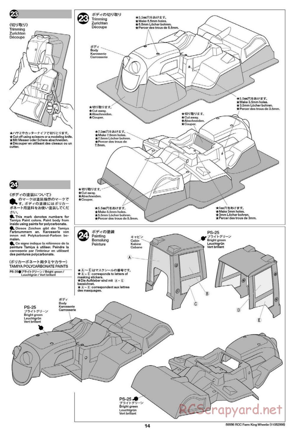 Tamiya - Farm King Wheelie Chassis - Manual - Page 14