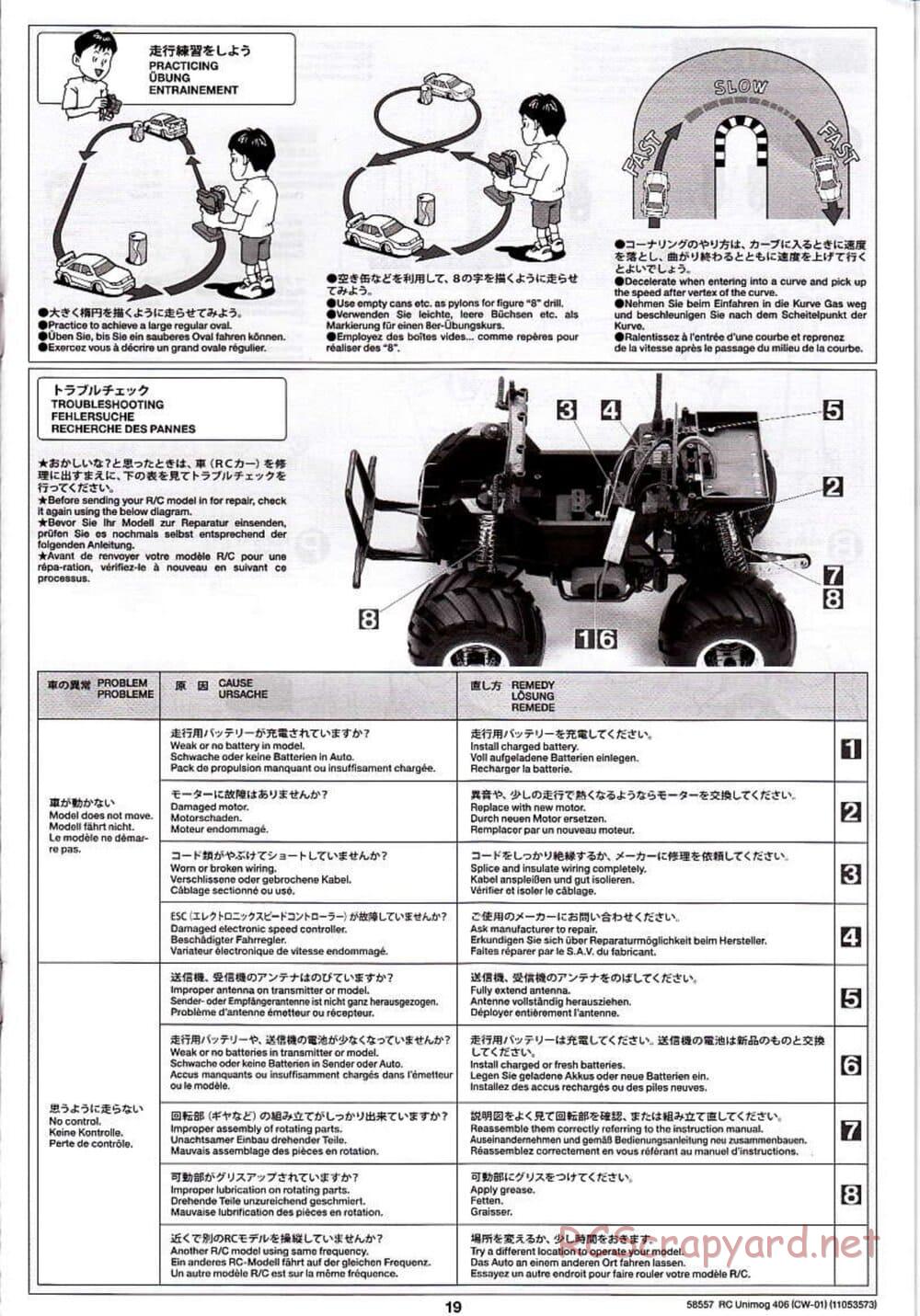 Tamiya - Mercedes-Benz Unimog 406 Series U900 - CW-01 Chassis - Manual - Page 19