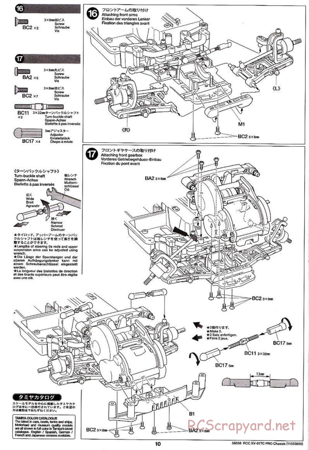 Tamiya - XV-01TC Chassis - Manual - Page 10