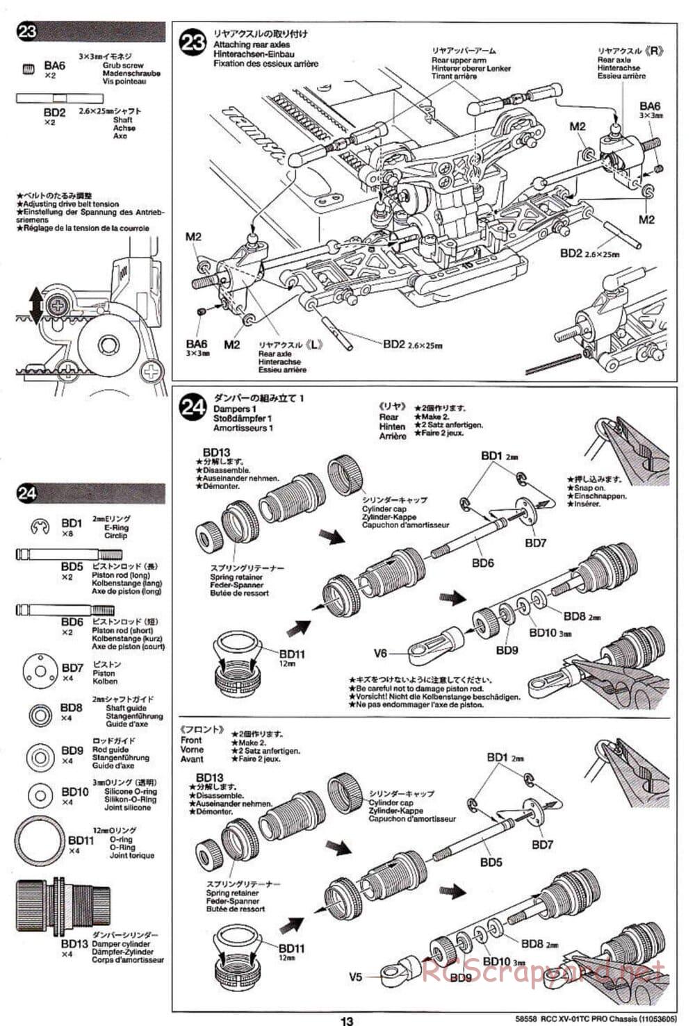 Tamiya - XV-01TC Chassis - Manual - Page 13
