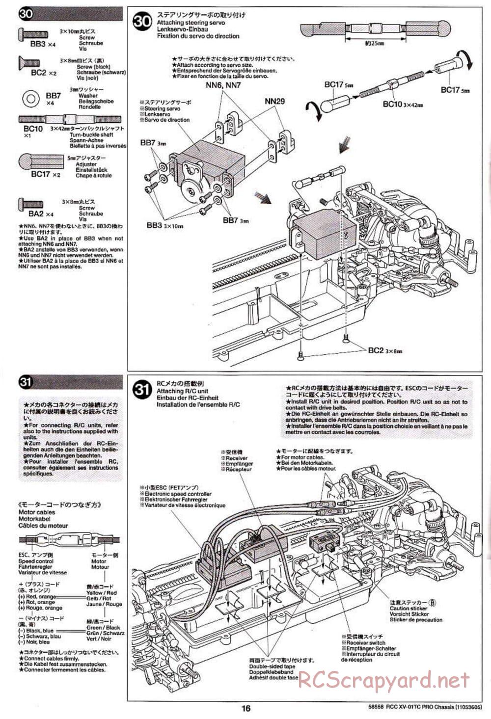 Tamiya - XV-01TC Chassis - Manual - Page 16