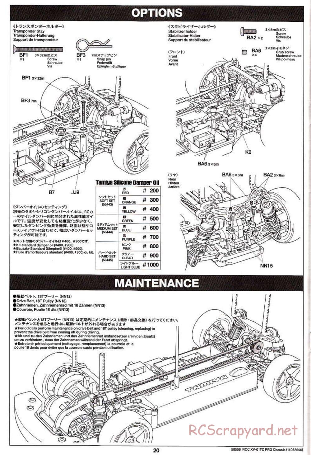 Tamiya - XV-01TC Chassis - Manual - Page 20