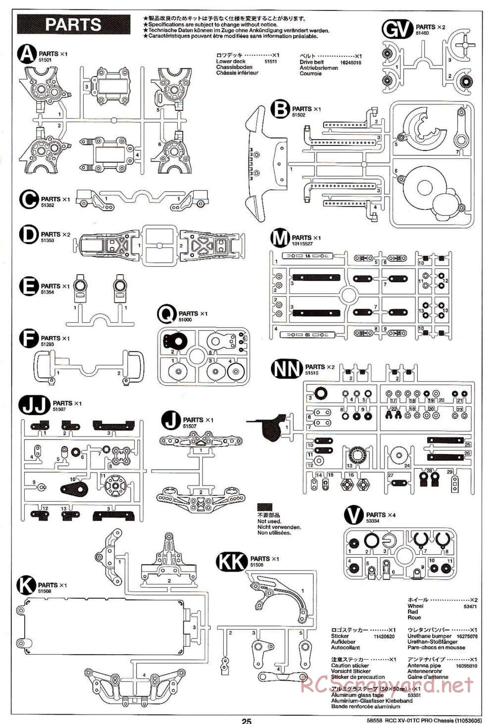 Tamiya - XV-01TC Chassis - Manual - Page 25