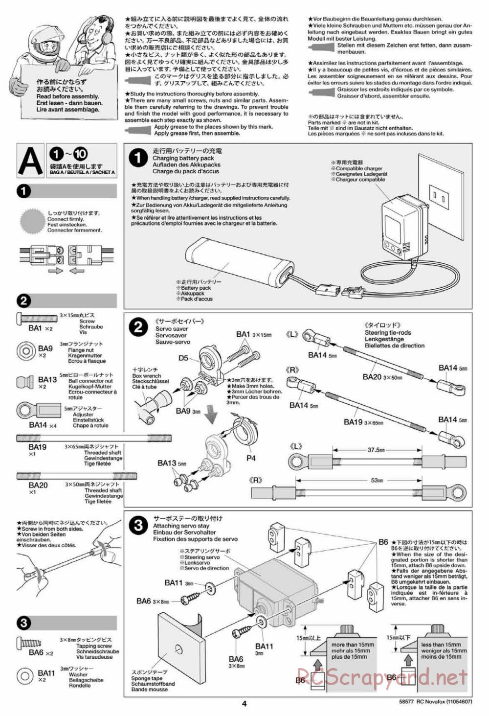 Tamiya - Novafox Chassis - Manual - Page 4