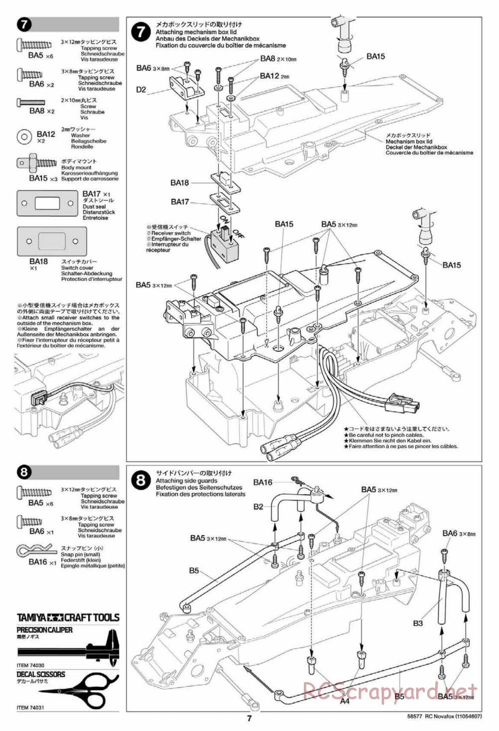 Tamiya - Novafox Chassis - Manual - Page 7