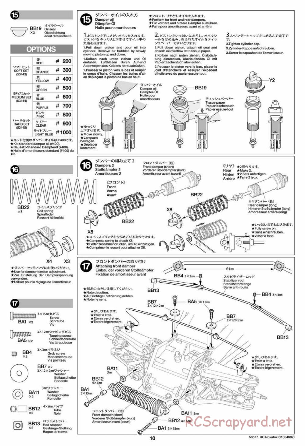 Tamiya - Novafox Chassis - Manual - Page 10