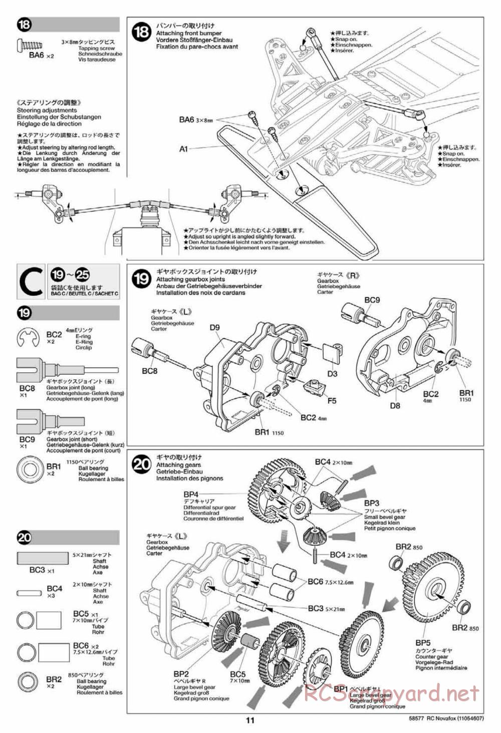 Tamiya - Novafox Chassis - Manual - Page 11