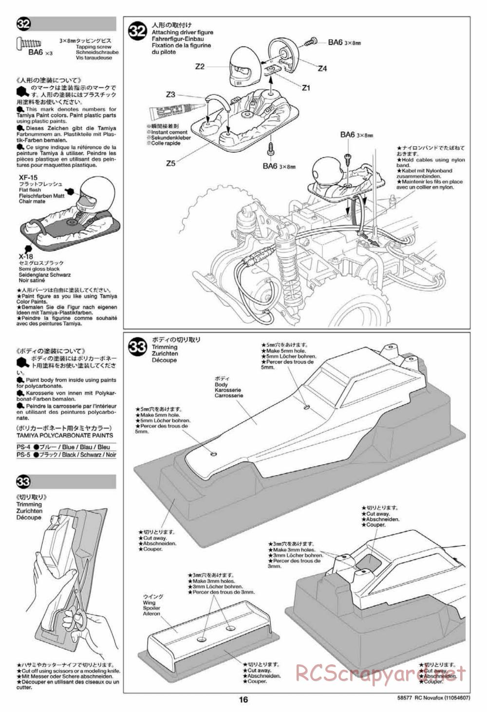 Tamiya - Novafox Chassis - Manual - Page 16