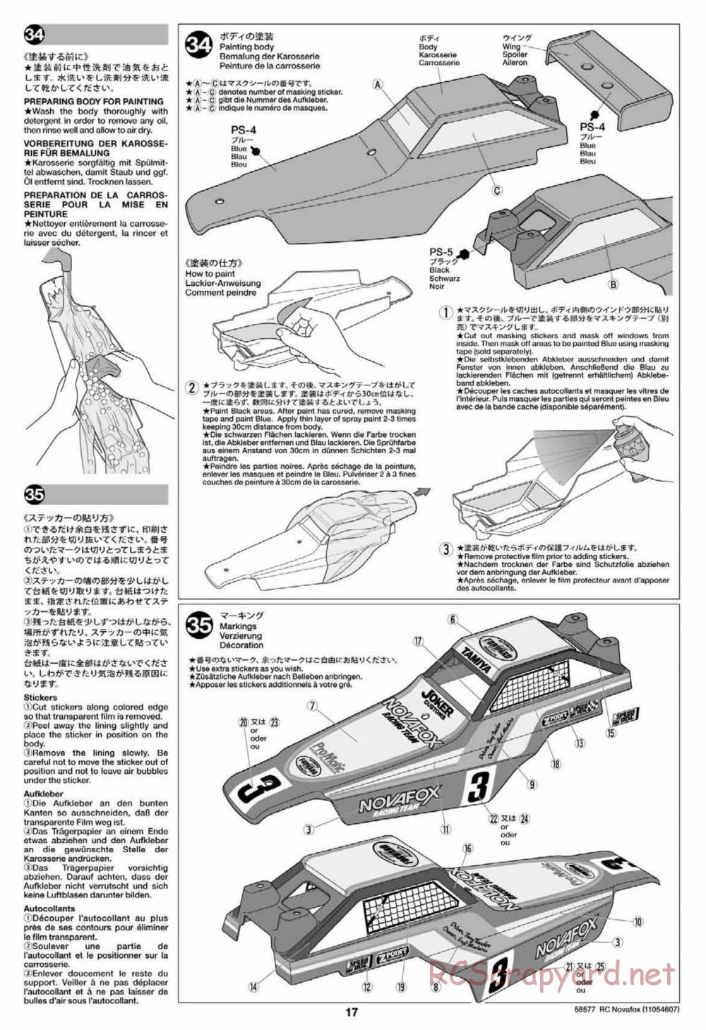 Tamiya - Novafox Chassis - Manual - Page 17