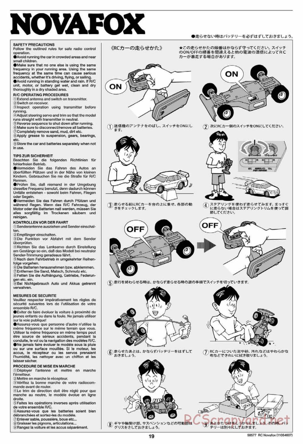 Tamiya - Novafox Chassis - Manual - Page 19