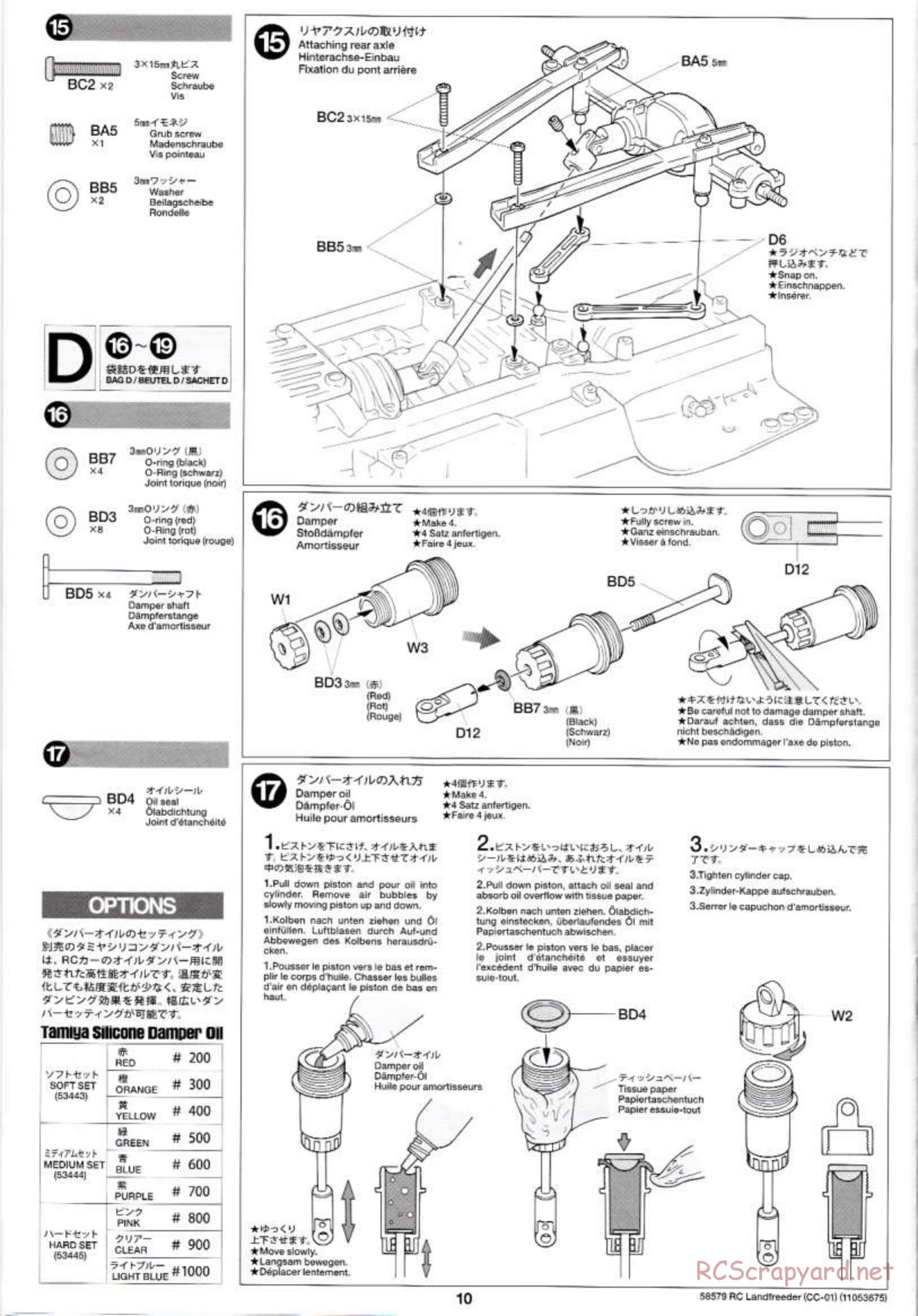 Tamiya - LandFreeder - CC-01 Chassis - Manual - Page 10