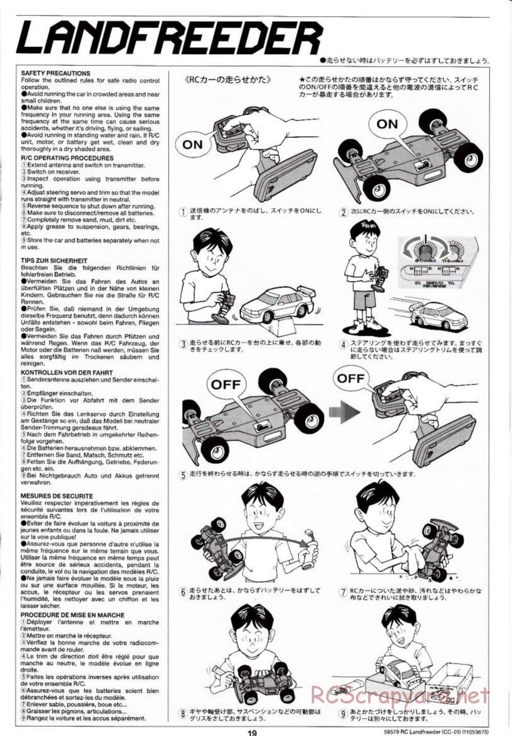 Tamiya - LandFreeder - CC-01 Chassis - Manual - Page 19