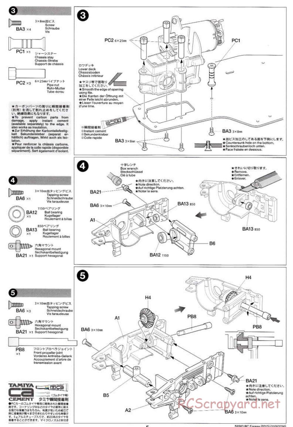 Tamiya - Egress 2013 - AV Chassis - Manual - Page 5