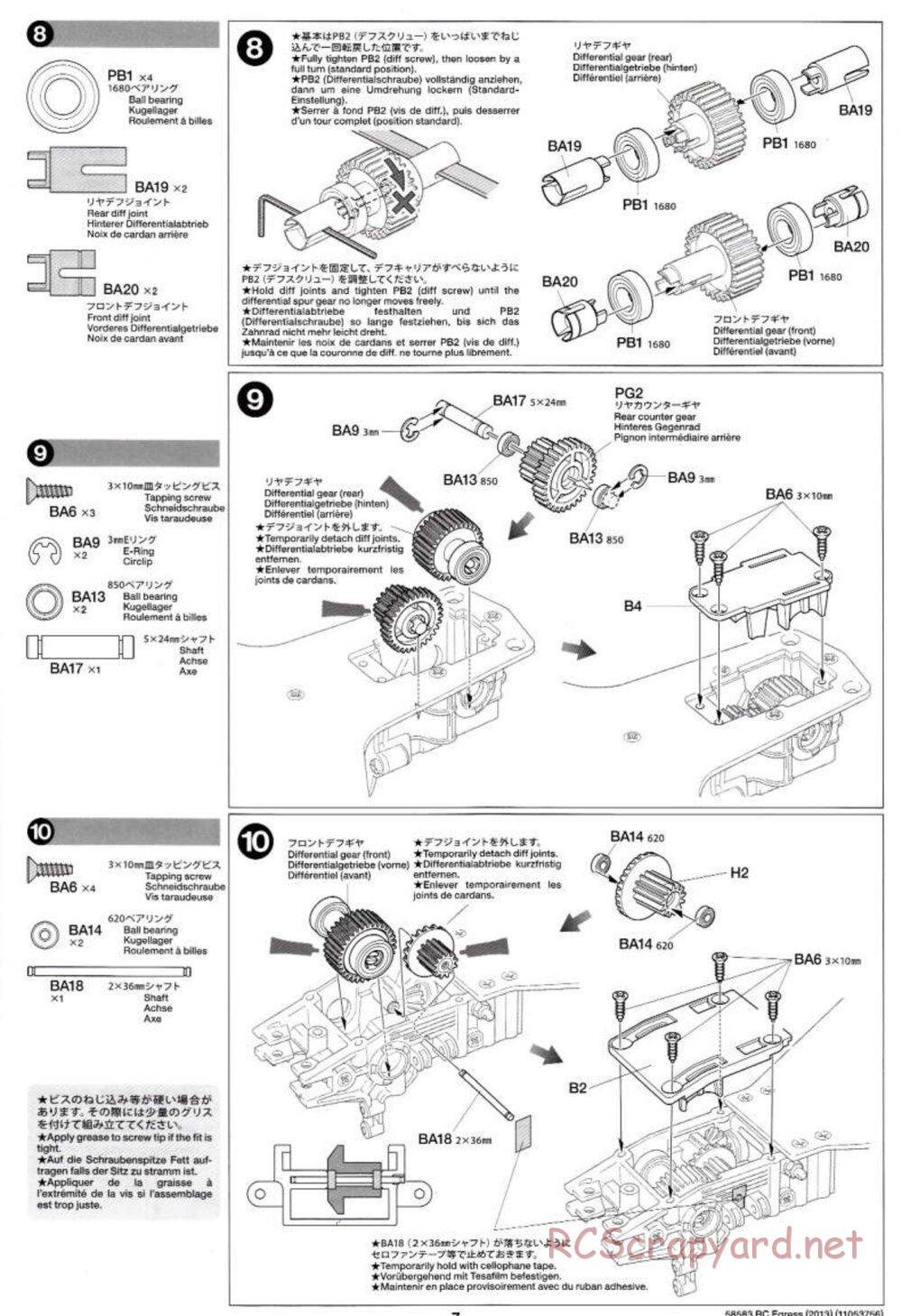 Tamiya - Egress 2013 - AV Chassis - Manual - Page 7