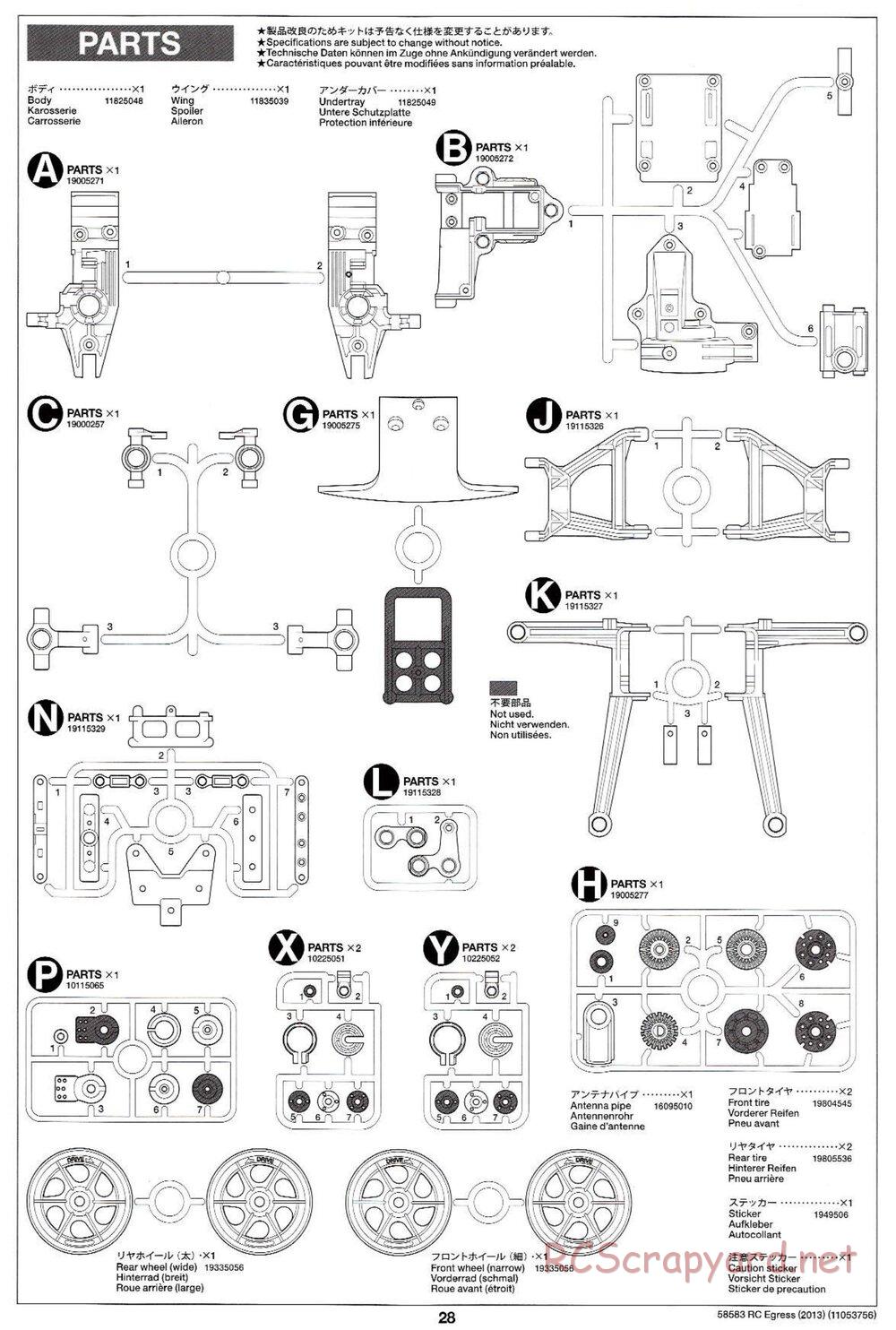 Tamiya - Egress 2013 - AV Chassis - Manual - Page 28